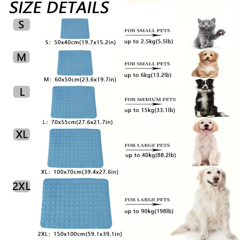 Dog Cooling Mat Summer for Big & Small Dogs