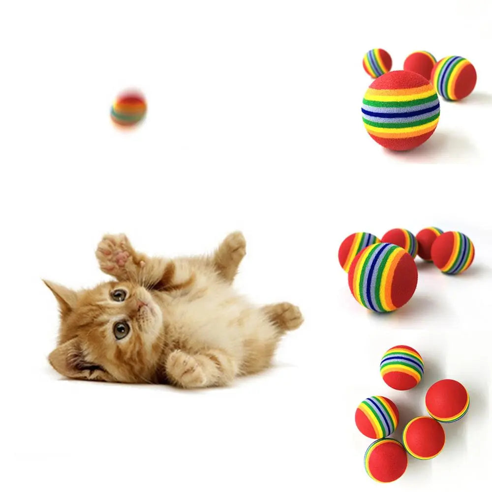 Colorful Cat Toy Ball Interactive Cat Toys Play Chewing