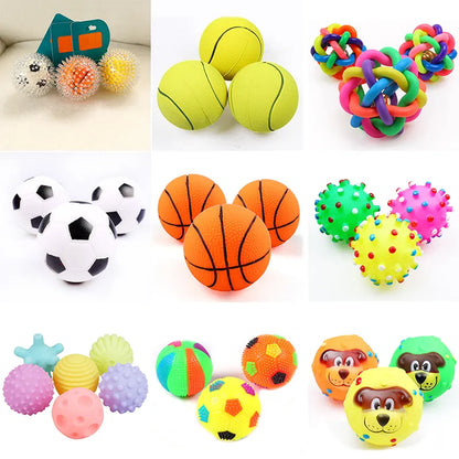 1pcs Diameter 6cm Squeaky Pet Dog Ball Toys for Small Dogs