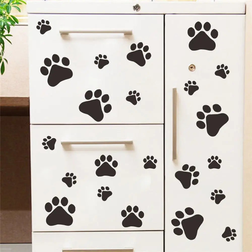 22Pcs/set Cat Dog Paw Wall Vinyl Decal Stickers Ideal for Home