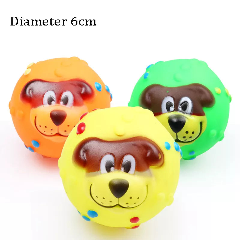 1pcs Diameter 6cm Squeaky Pet Dog Ball Toys for Small Dogs