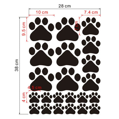 22Pcs/set Cat Dog Paw Wall Vinyl Decal Stickers Ideal for Home