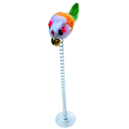 Cat Toy Stick Feather Wand With Bell Mouse Cage