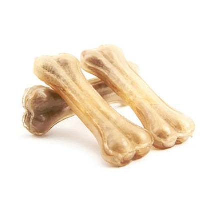 New Dog Bones Chews Toys Leather Cowhide Bone