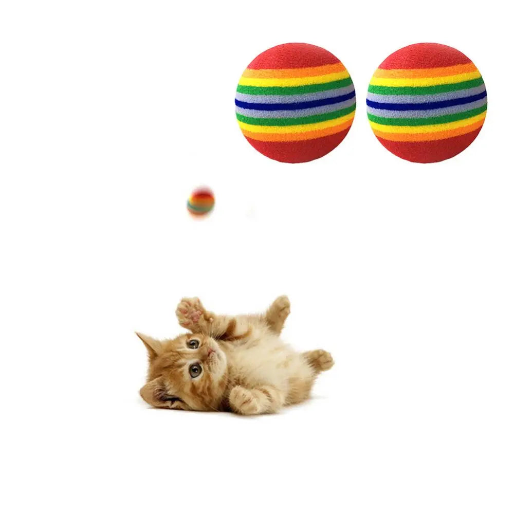 Colorful Cat Toy Ball Interactive Cat Toys Play Chewing