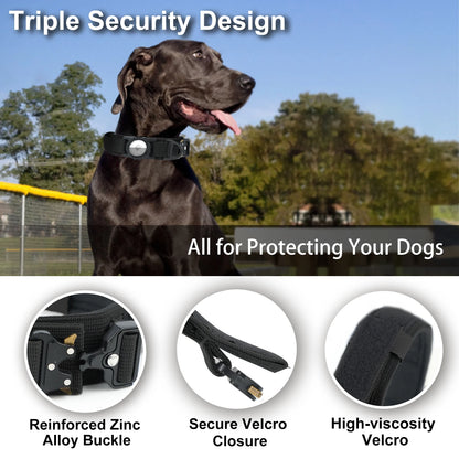 Air Tag Dog  Tactical Collar with Handle