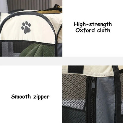 Portable Foldable Pet Tent Kennel Octagonal