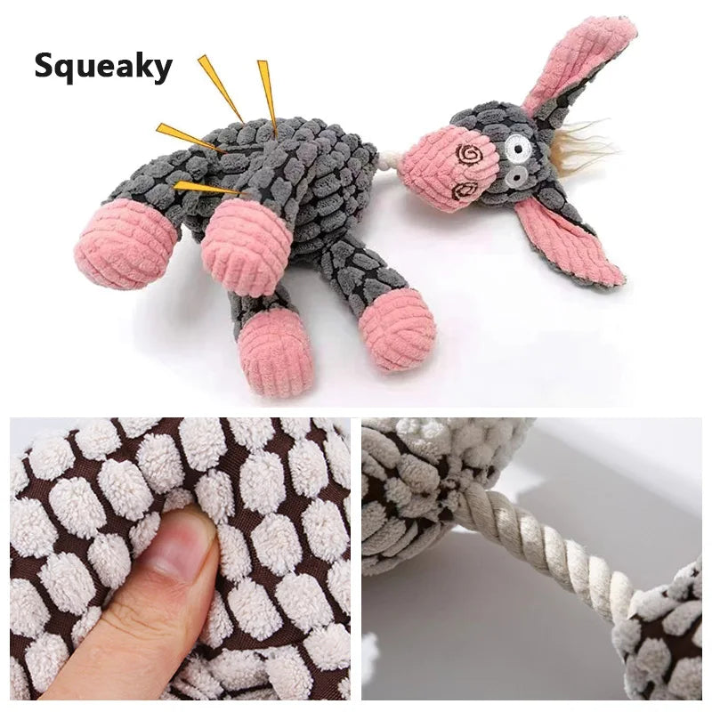 Plush Dog Toys Corduroy for Small Medium Dogs Animal Dog