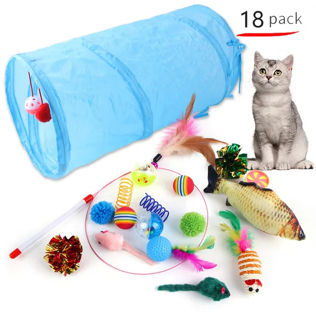 Cat Toys Mouse Shape Balls Foldable Cat Kitten Play