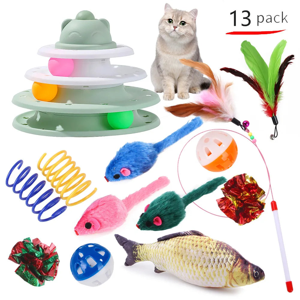 Cat Toys Mouse Shape Balls Foldable Cat Kitten Play