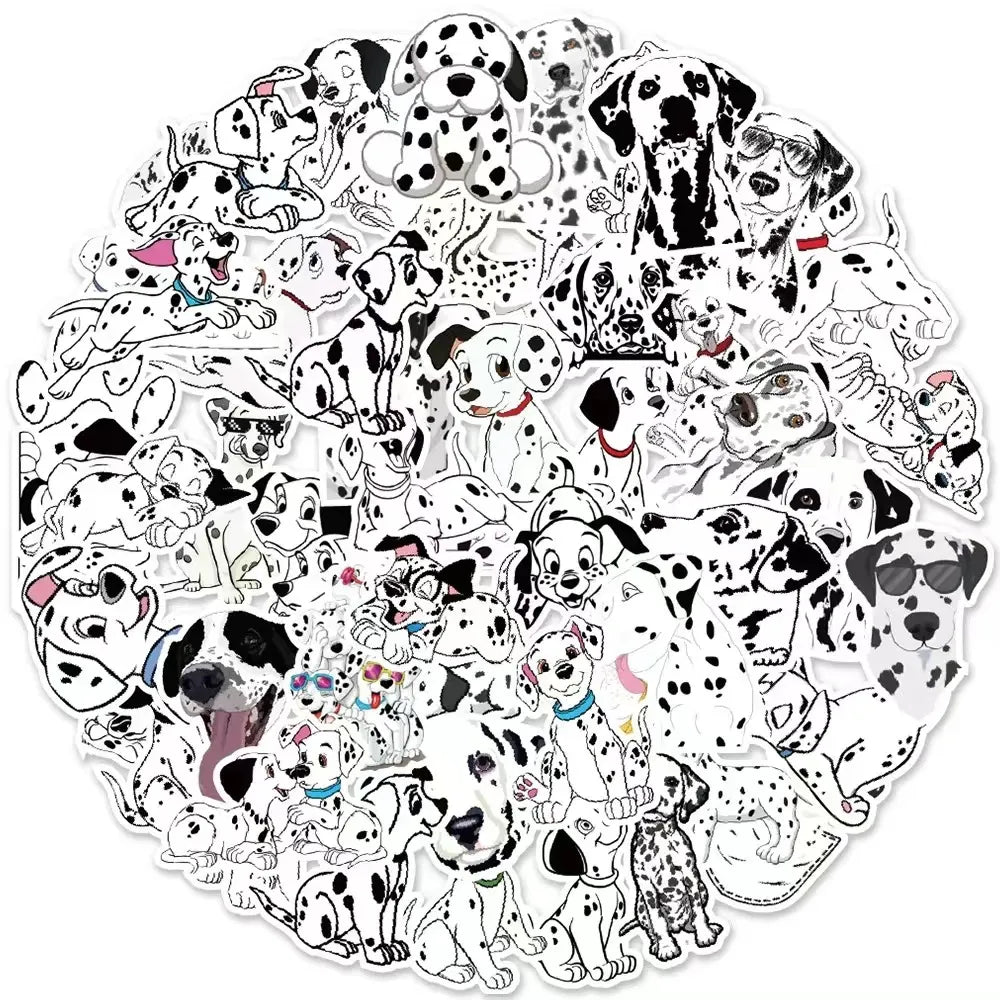 10/30/50PCS Cute Disney 101 Dalmatians Cartoon Stickers