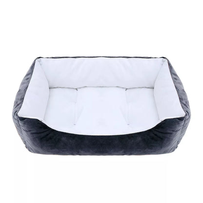 Bed for Dog Cat Pet Square Plush Kennel Medium Small