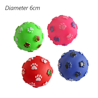 1pcs Diameter 6cm Squeaky Pet Dog Ball Toys for Small Dogs