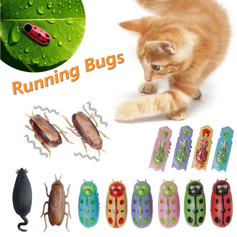 Funny Electric Bugs Cat Toy Automatic Escape Mini Robot Bug