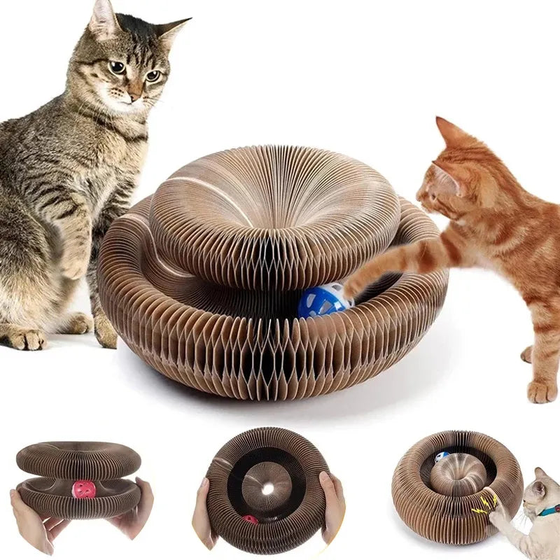 Magic Organ Cat Toy Cats Scratcher Scratch Board Round