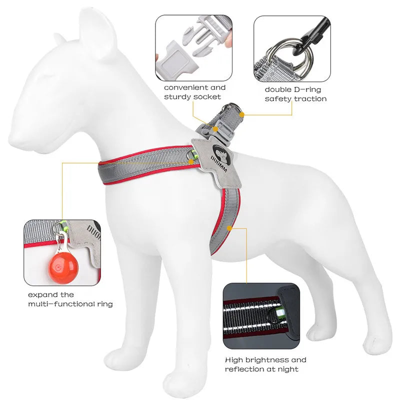 Pet Harness Adjustable Vest Reflective