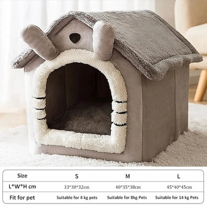 Indoor Warm Dog House Soft Pet Bed Tent House