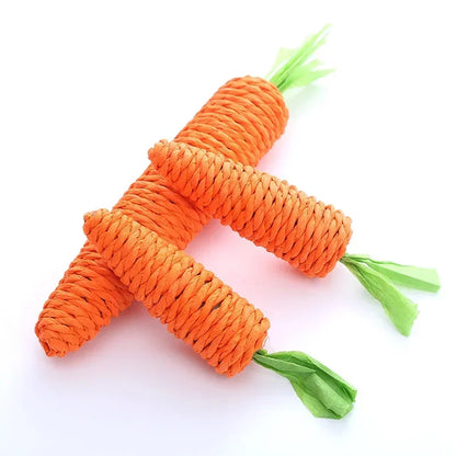 Carrot Pet Cat Toy Paper Rope Chew