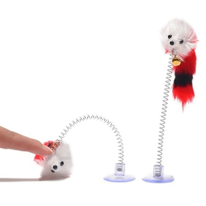 Cat Toy Stick Feather Rod Mouse