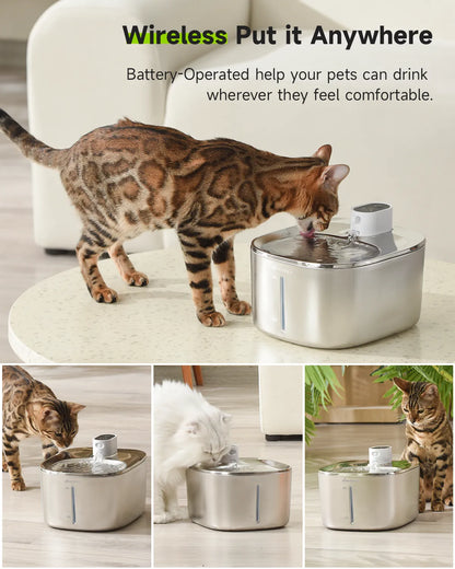 4L Wireless Cat Water Fountain Auto Sensor Drinking Fountain For Cats Dog