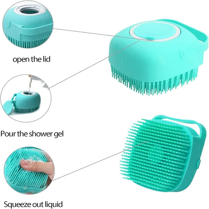 Pet Bathing Brush Soft Silicone Massager Shower