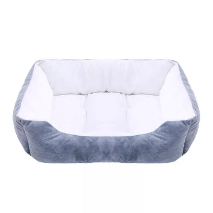 Bed for Dog Cat Pet Square Plush Kennel Medium Small