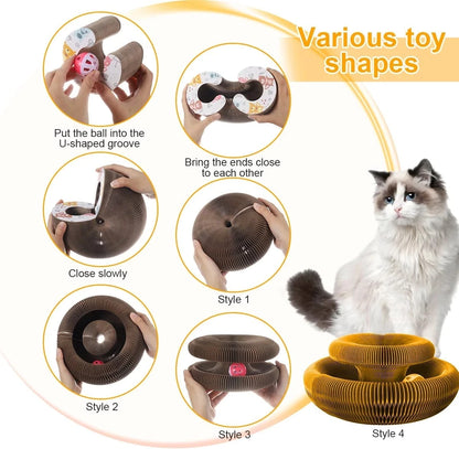 Magic Organ Cat Toy Cats Scratcher Scratch Board Round