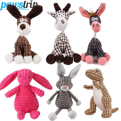 Plush Dog Toys Corduroy for Small Medium Dogs Animal Dog