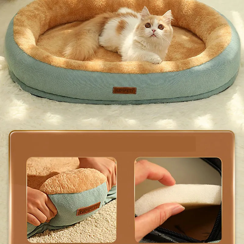 Cat Bed Dog Pet Bed Kennel Non-Slip Winter Warm