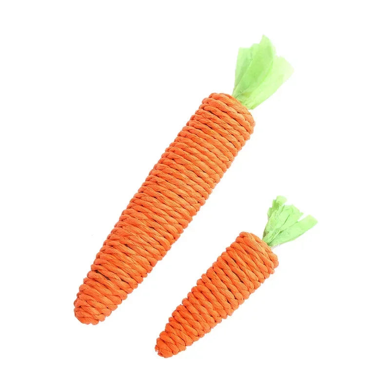 Carrot Pet Cat Toy Paper Rope Chew