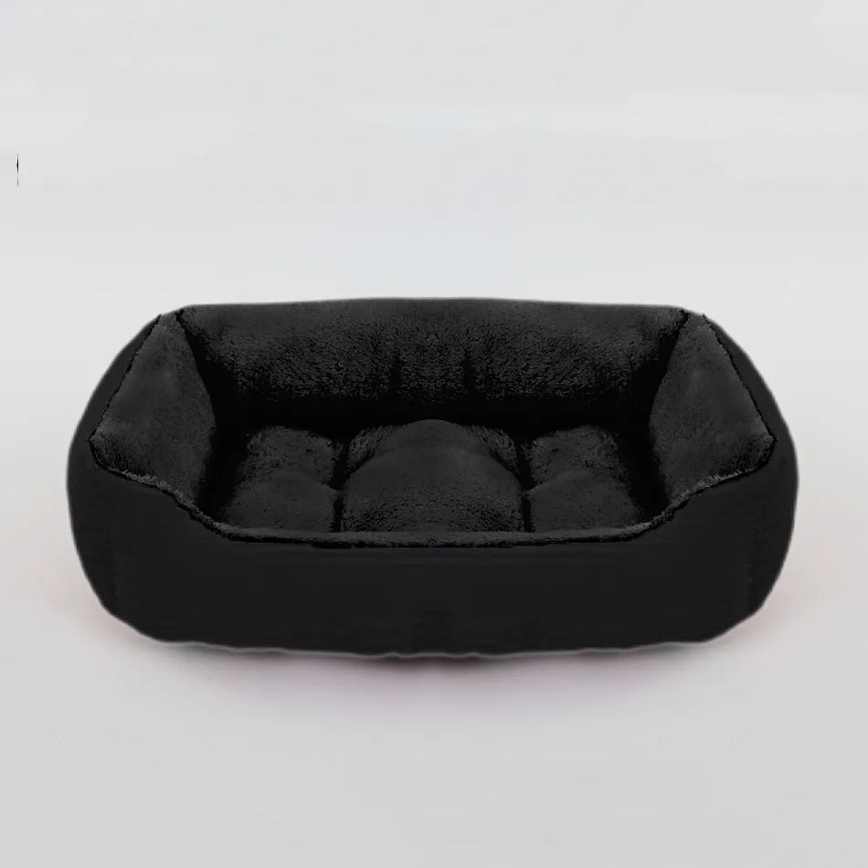 Bed for Dog Cat Pet Square Plush Kennel Medium Small