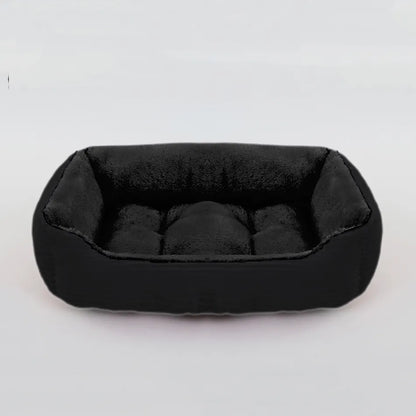 Bed for Dog Cat Pet Square Plush Kennel Medium Small