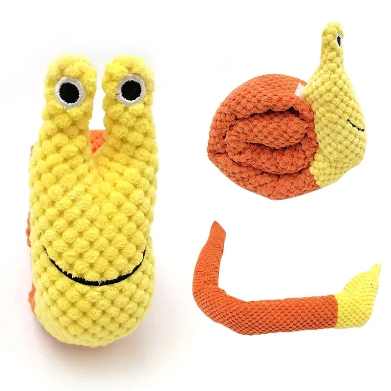 Dog Squeak Toys Pet Sniffing Plush Snails Tibetan