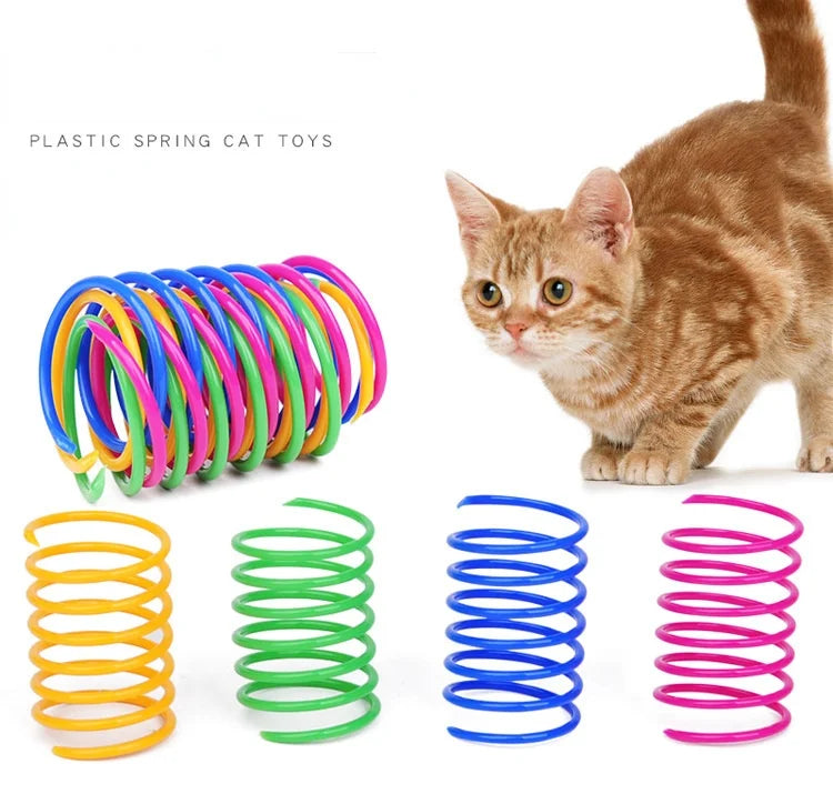 Kitten Coil Spiral Springs Cat Toys Interactive