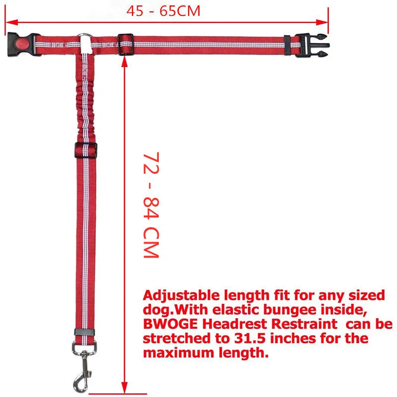 Two-in-one Dog Safety Belt adjustable