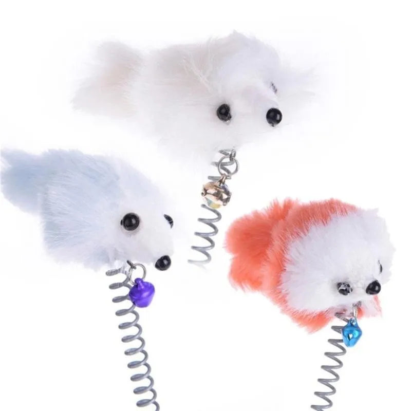 Cat Toy Stick Feather Rod Mouse