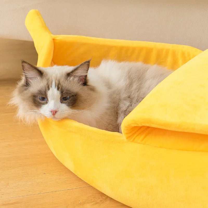 Banana Cat-Dog Bed House Funny Cute Cozy Cat