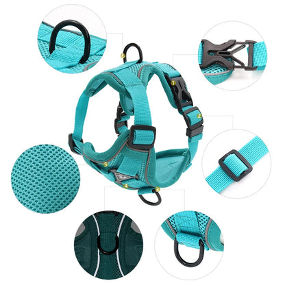 No Pull Dog Harness and Leash Set Adjustable Pet Harness