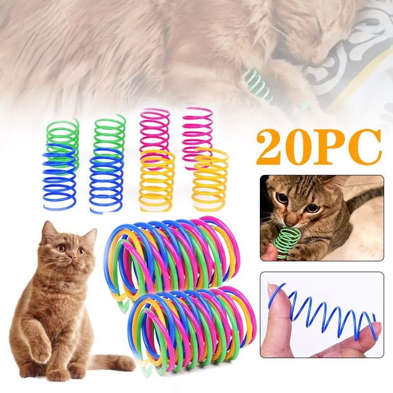 Kitten Coil Spiral Springs Cat Toys Interactive