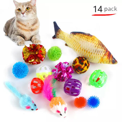 Cat Toys Mouse Shape Balls Foldable Cat Kitten Play