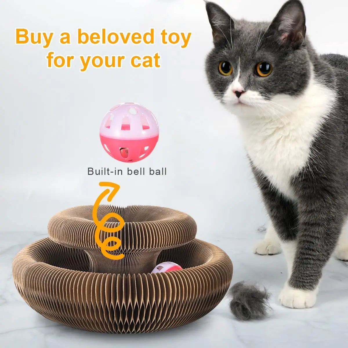 Magic Organ Cat Toy Cats Scratcher Scratch Board Round