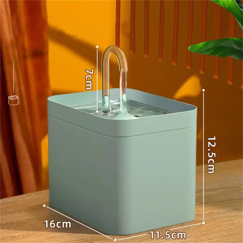 Pet Water Dispenser Auto Filter Electric Drinker 1.5L