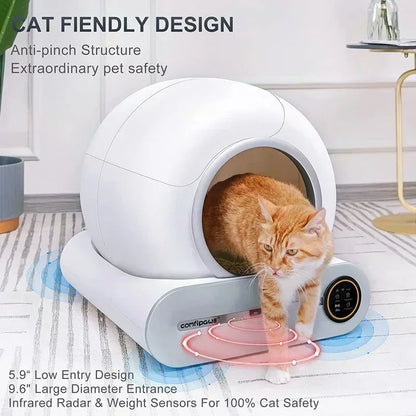 65L Automatic Smart Cat Litter Box Self Cleaning