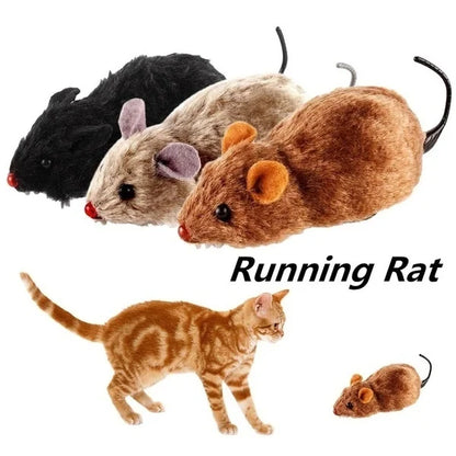 Funny Lifelike Plush Mouse Running Toy