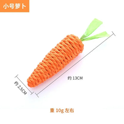 Carrot Pet Cat Toy Paper Rope Chew