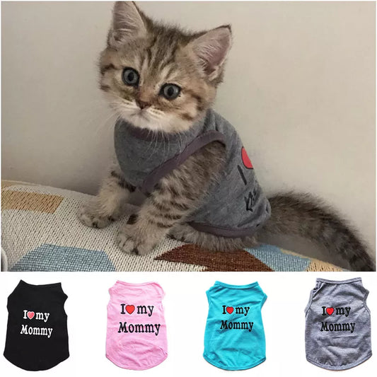 Pet Clothes Casual "I Love Mommy & Daddy"