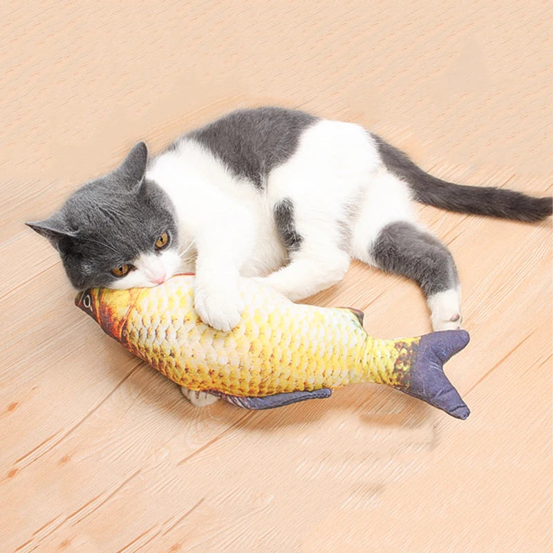 Cat Toy Training Entertainment Fish Plush Stuffed Pillow