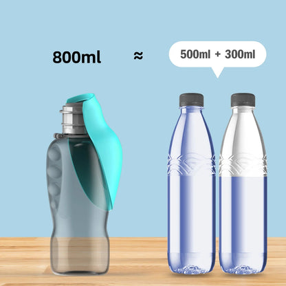 800ml Portable Dog Water Bottle Outdoor Travel