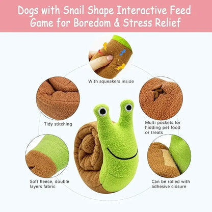 Dog Squeak Toys Pet Sniffing Plush Snails Tibetan