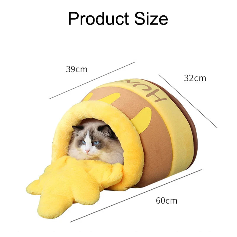 Cat Bed House Honey Jar